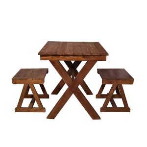 میز و صندلی چوبی کافه مدل WR-0001